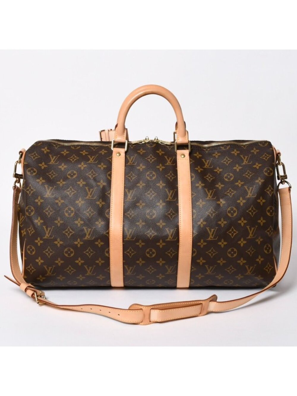 Louis Vuitton Monogram Keepall Bandouliere 50 Brown Boston Bag